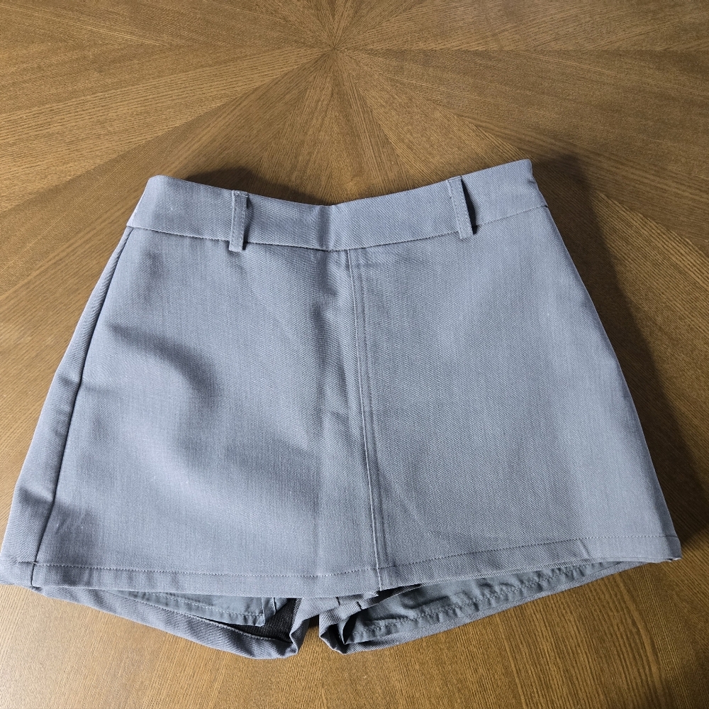 Beginning Boutique Shortcut Twirl Grey Mini Skort Size US0 AU4 NWT